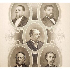 1884 Reconstructed Congresses Members Steel Engraving Victorian Wellstood DWSS7